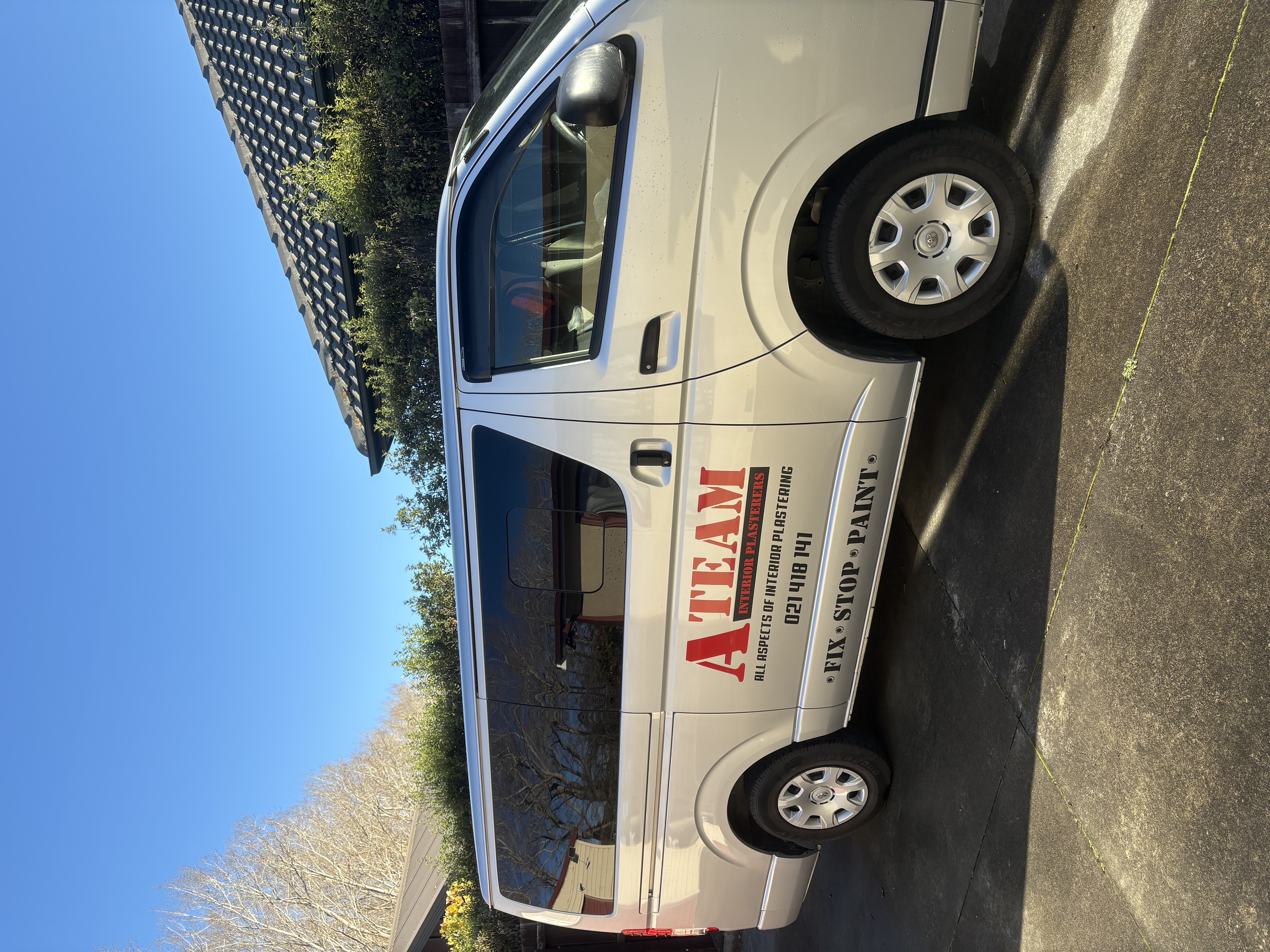 A Team Interior Plasterers work van — Christchurch